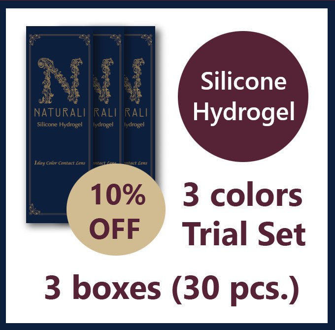 Naturali Silicone Hydrogel Trial Set (3 colors × 10 Pcs)