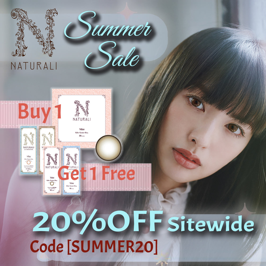 Summer SALE! 20% Sitewide + Buy 1 get 1 FREE!