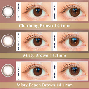 30pc Naturali Silicone Hydrogel 1-day Misty Brown (14.1mm)