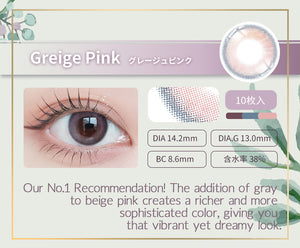 NEW! Naturali 1-day Pixie - Greige Pink 10pc (14.2mm)