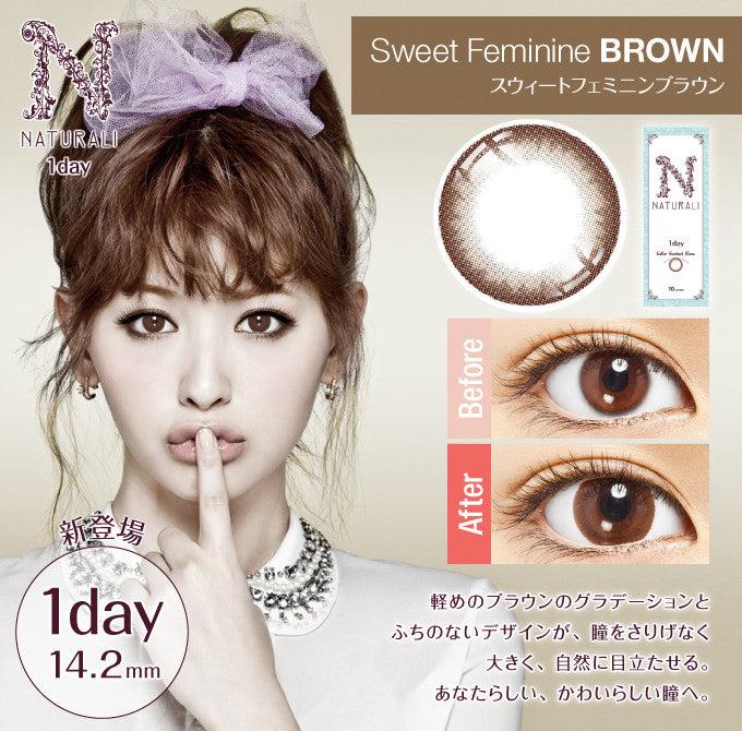 Naturali 1-day Sweet Feminine Brown (14.2mm) 10pcs